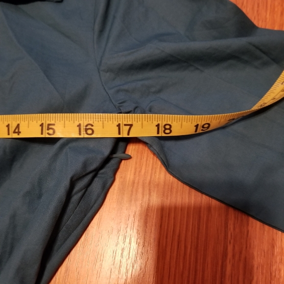 Retro Style Teal Fit and Flare Dress. - Picture 6 of 7